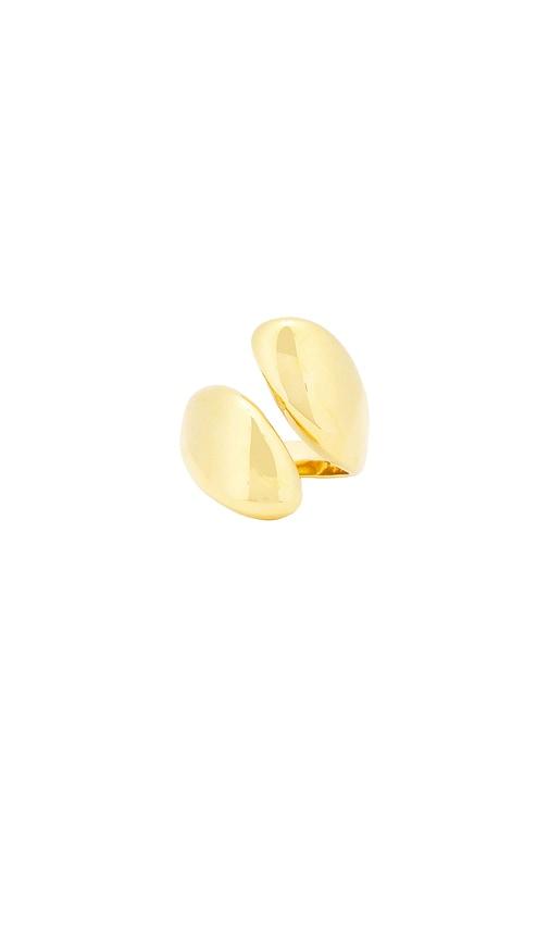 casa clara tempo ring in metallic gold.