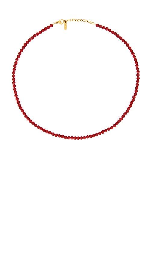 casa clara zara necklace in red.