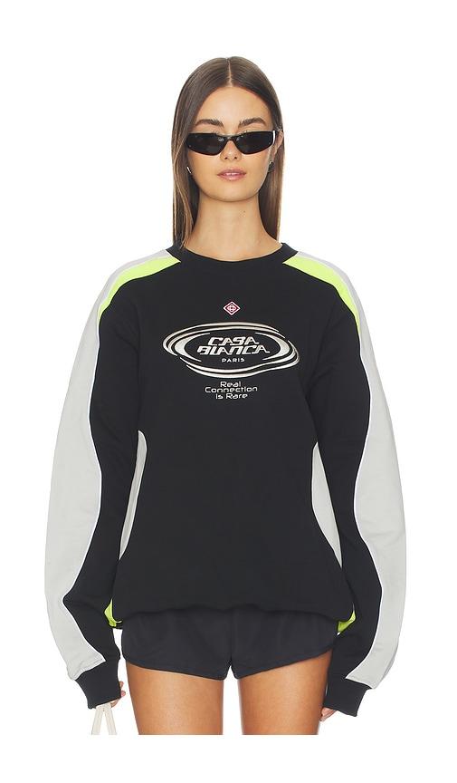 casablanca colorblock sweatshirt in black. - size s (also in xs)