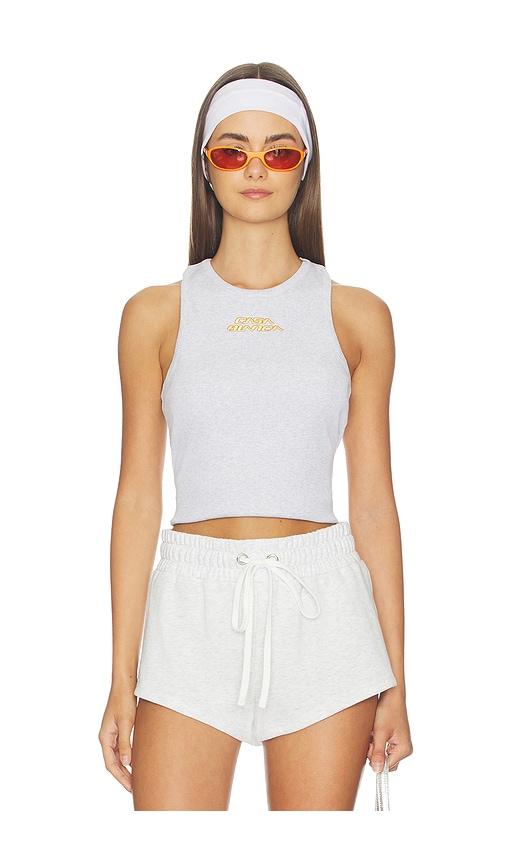 casablanca ribbed tank top in grey. - size l (also in xs, s, m)