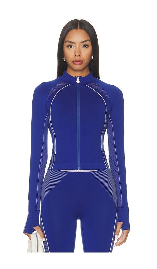 casablanca seamless zip through jacket in blue. - size l/xl (also in s/m)