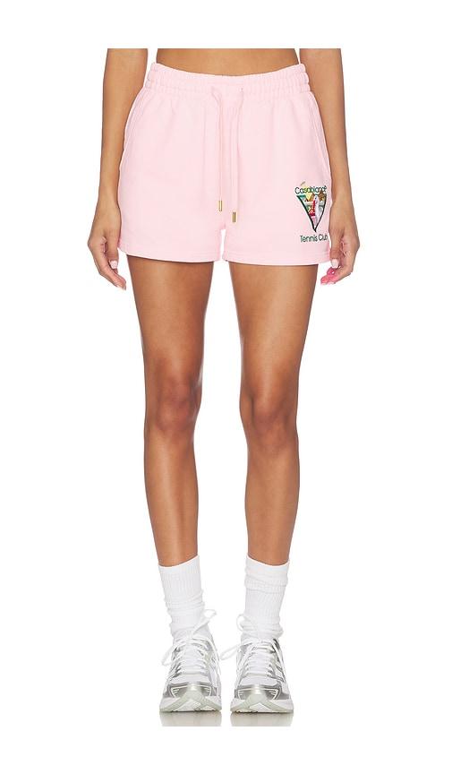 casablanca tennis club classic shorts in pink. - size l (also in m, s)