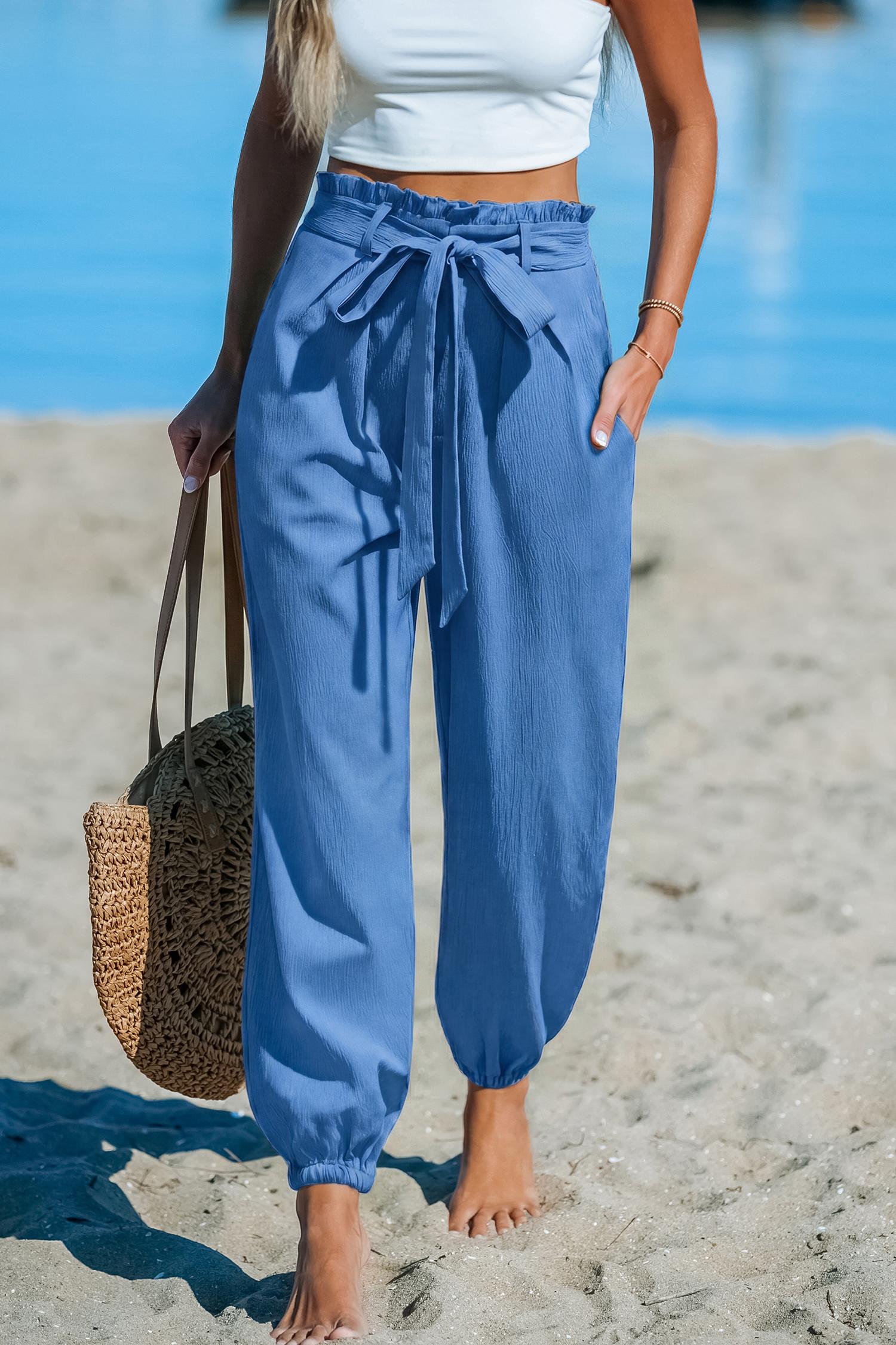 casual friday blue pants - m