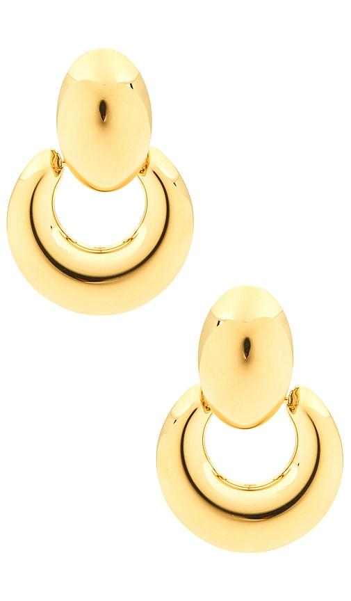 cendre hattie earrings in metallic gold.