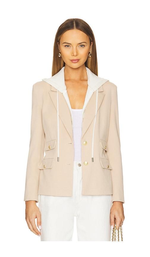 central park west nautical dickey blazer in beige. - size l (also in s, m)