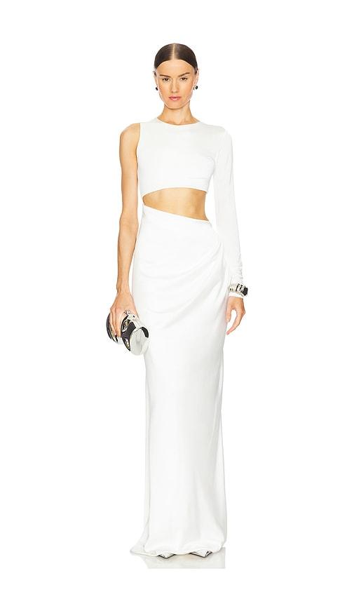 ceren ocak cut out dress in white. - size m (also in xs)
