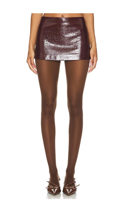 ceren ocak mini skirt in burgundy. - size l (also in s, xs)