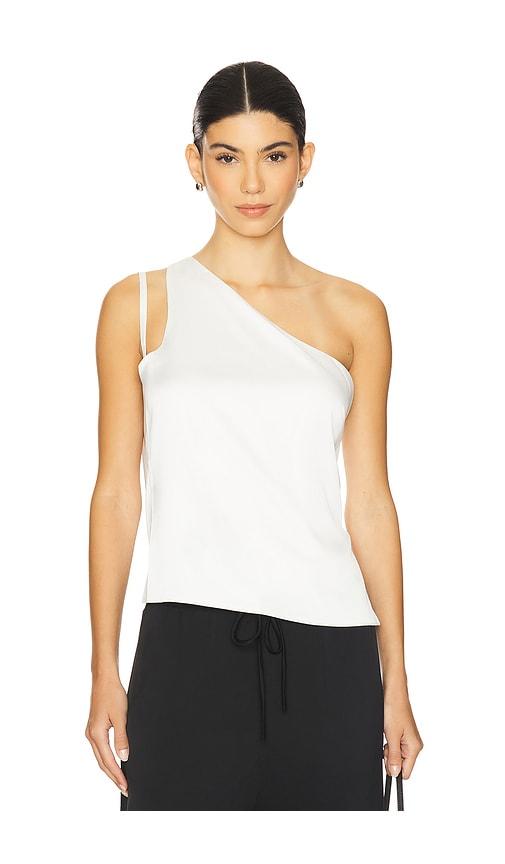 ceren ocak one shoulder top in white. - size l (also in m, xs)