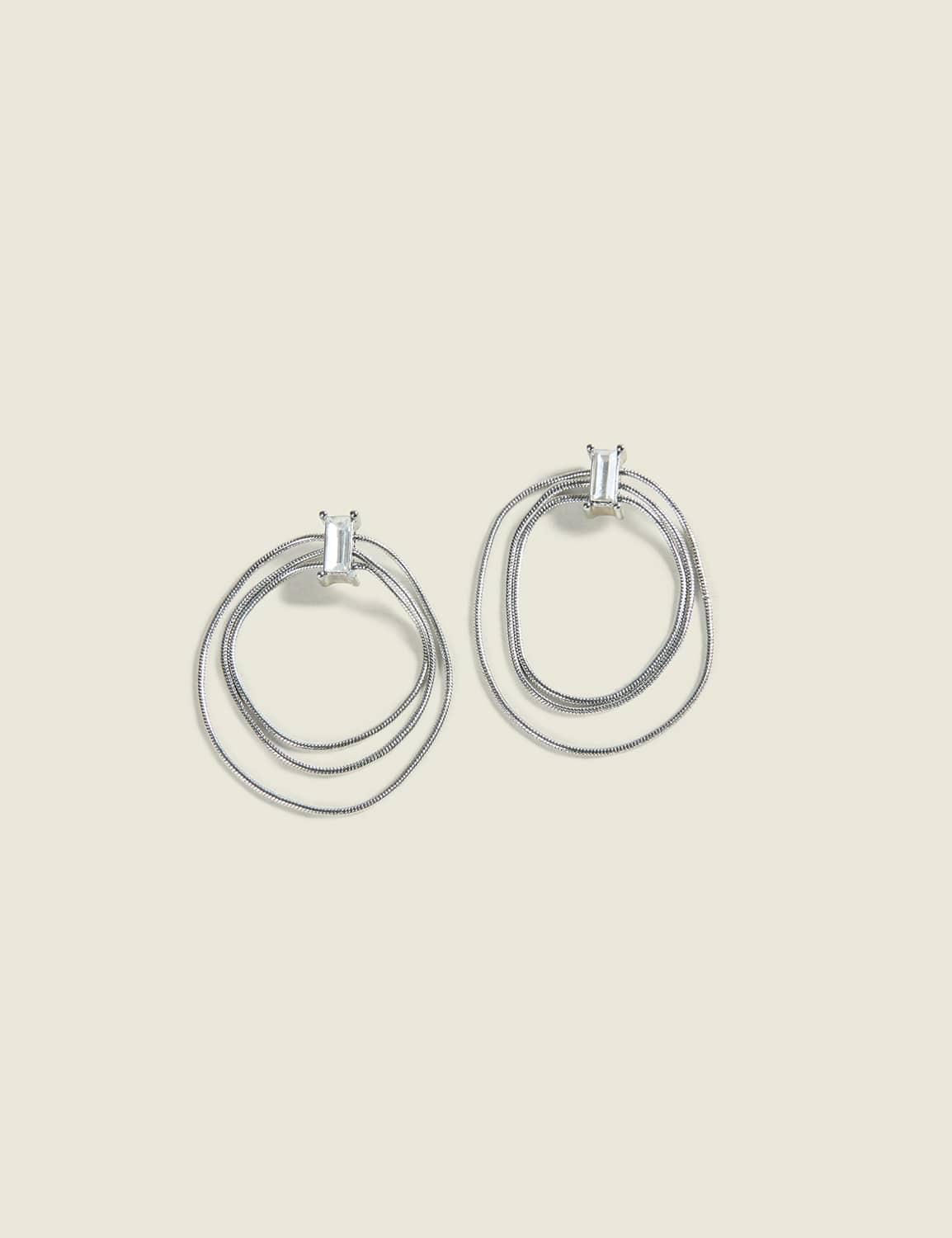 chain loop drop earrings