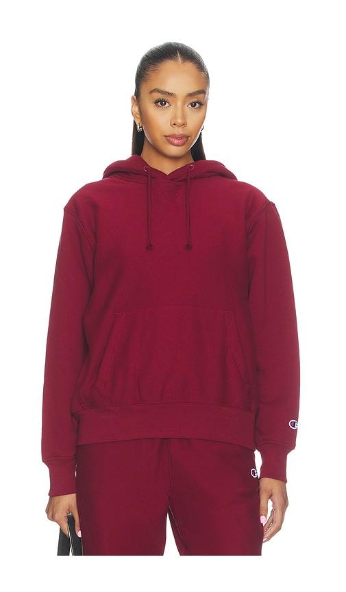 champion reverse weave pullover hoodie in burgundy. - size l (also in xs, s, m, xl)