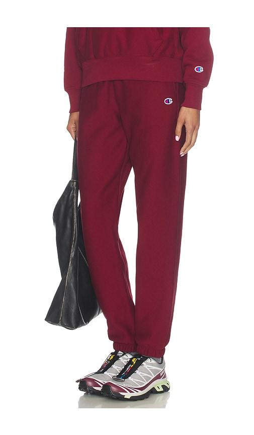 champion reverse weave sweatpant in burgundy. - size l (also in m, s, xl, xs)
