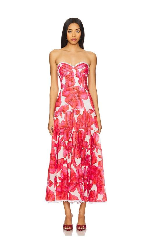 charo ruiz ibiza ambar long dress in pink. - size l (also in s, xs)