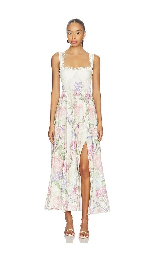 charo ruiz ibiza crissy long dress in cream. - size l (also in s, xs, m)