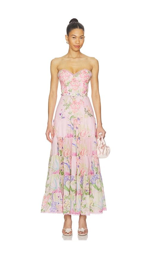 charo ruiz ibiza danny long dress in pink. - size m (also in s, xs)