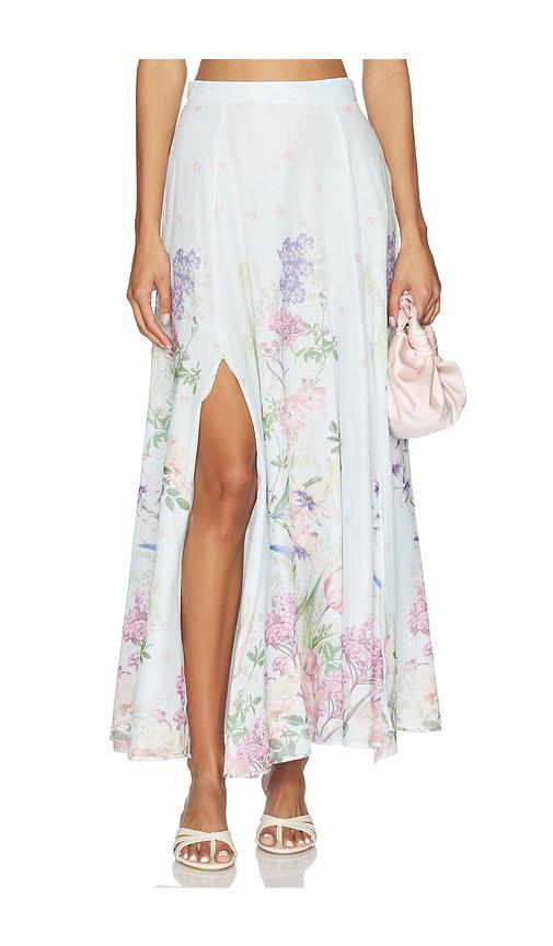 charo ruiz ibiza long skirt ventine in baby blue. - size l (also in m, s, xl, xs)