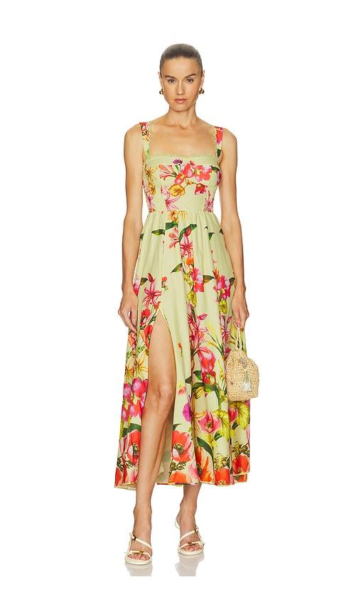 charo ruiz ibiza maui long dress in yellow. - size m (also in s, xs, xl)