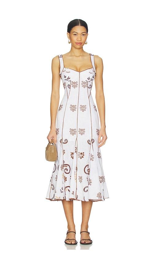 charo ruiz ibiza naia long dress in white. - size m (also in s, xl)
