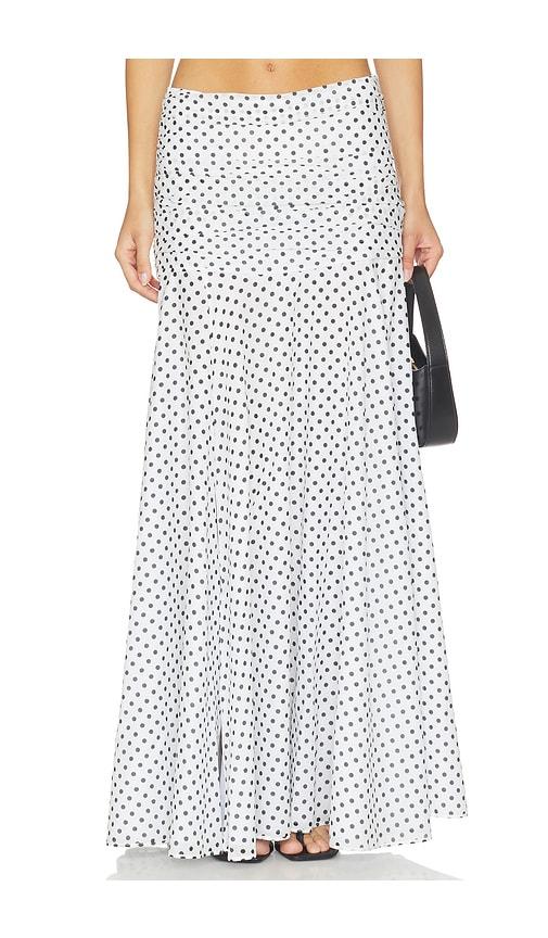 charo ruiz ibiza senda long skirt in white,black. - size l (also in s, xs, m)