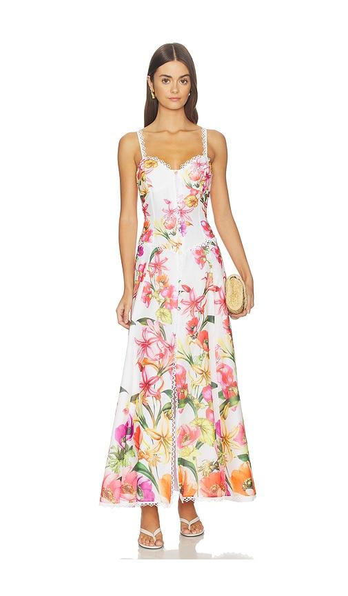 charo ruiz ibiza solara long dress in white. - size l (also in s, m, xl)