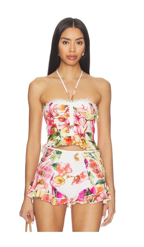 charo ruiz ibiza sunlit top in white. - size l (also in s, xs, m, xl)