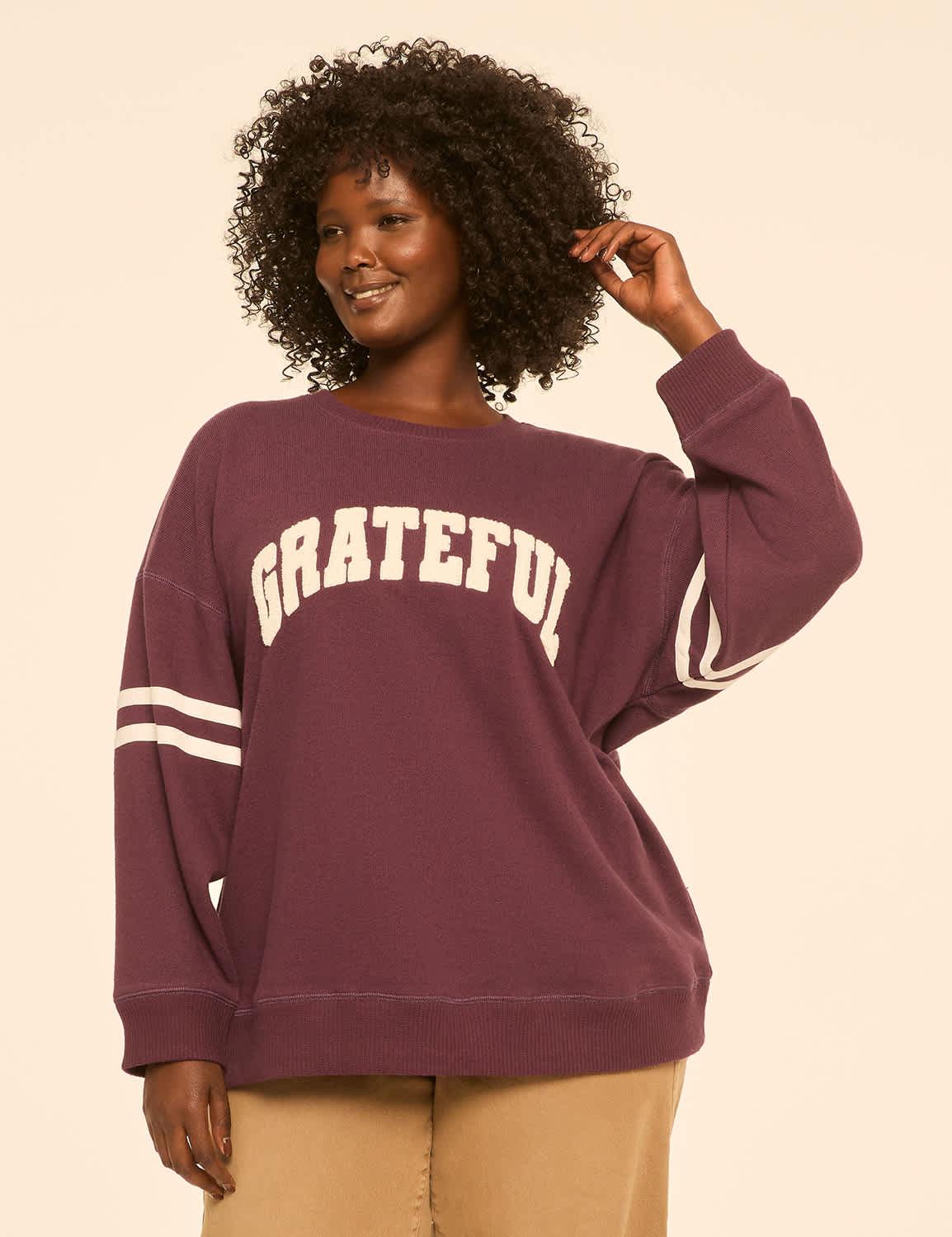 chenille grateful graphic sweatshirt