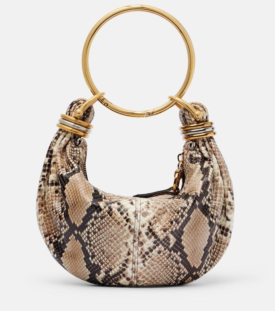 chloé bracelet small leather top-handle bag