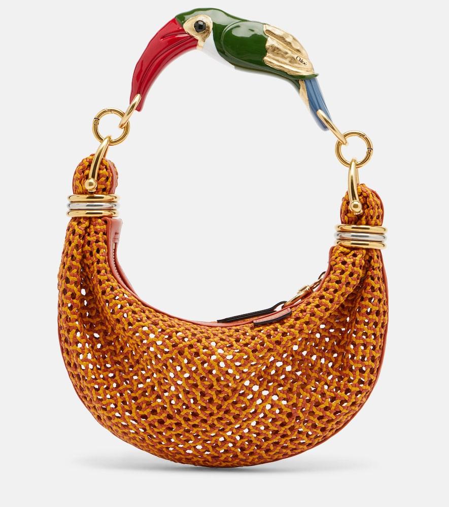 chloé bracelet small woven leather shoulder bag