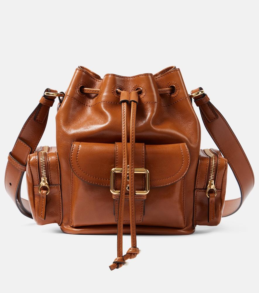 chloé camera leather bucket bag