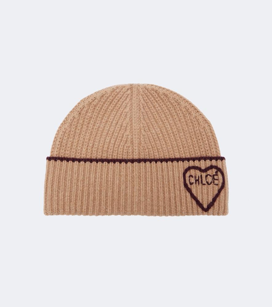 chloé chloé encaur wool and cashmere beanie