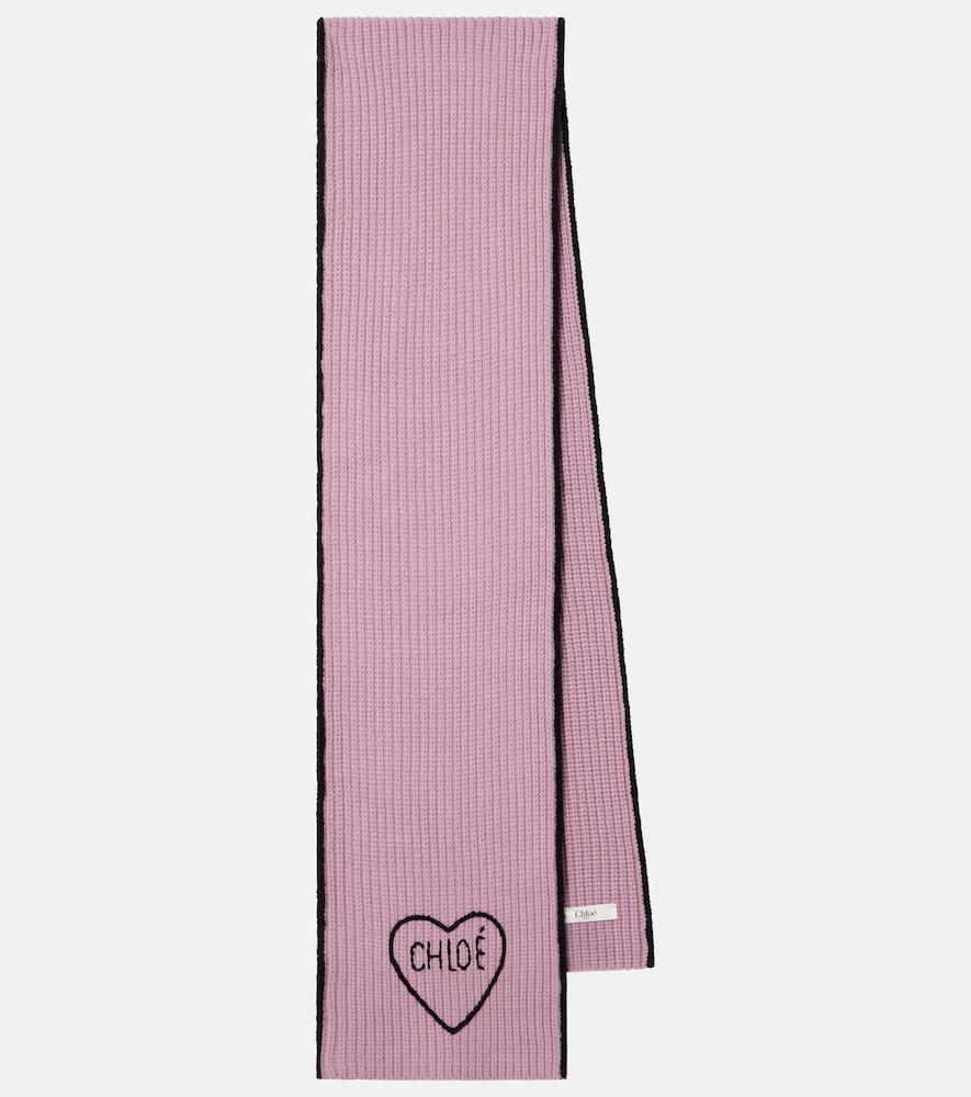 chloé chloé encaur wool and cashmere scarf