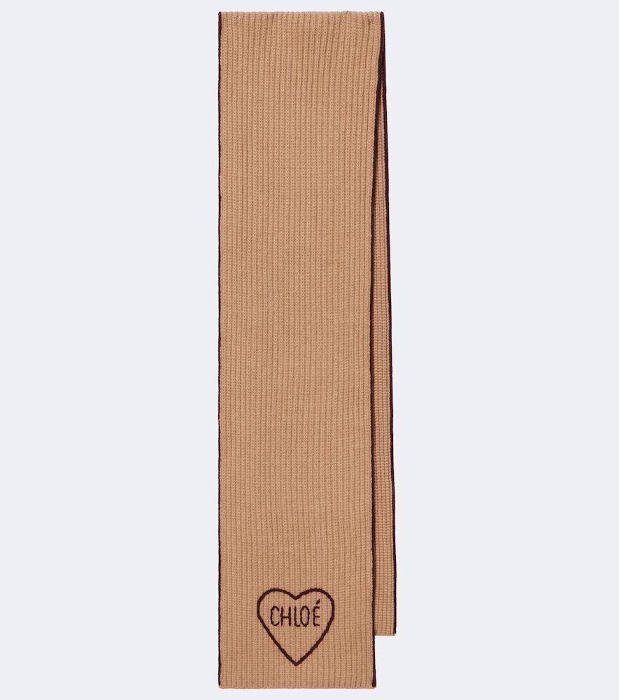 chloé chloé encaur wool and cashmere scarf