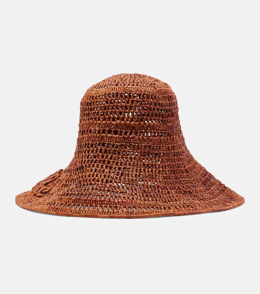 chloé chloé raffia sun hat