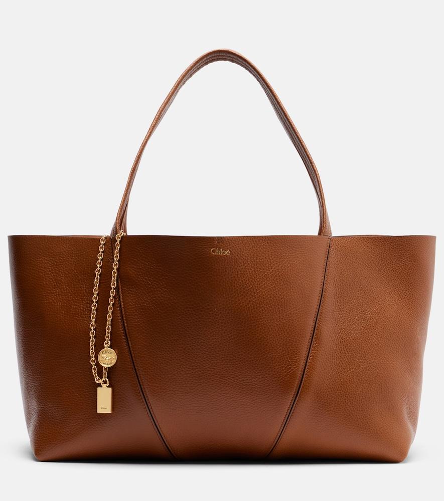chloé chloé spin east-west leather tote bag