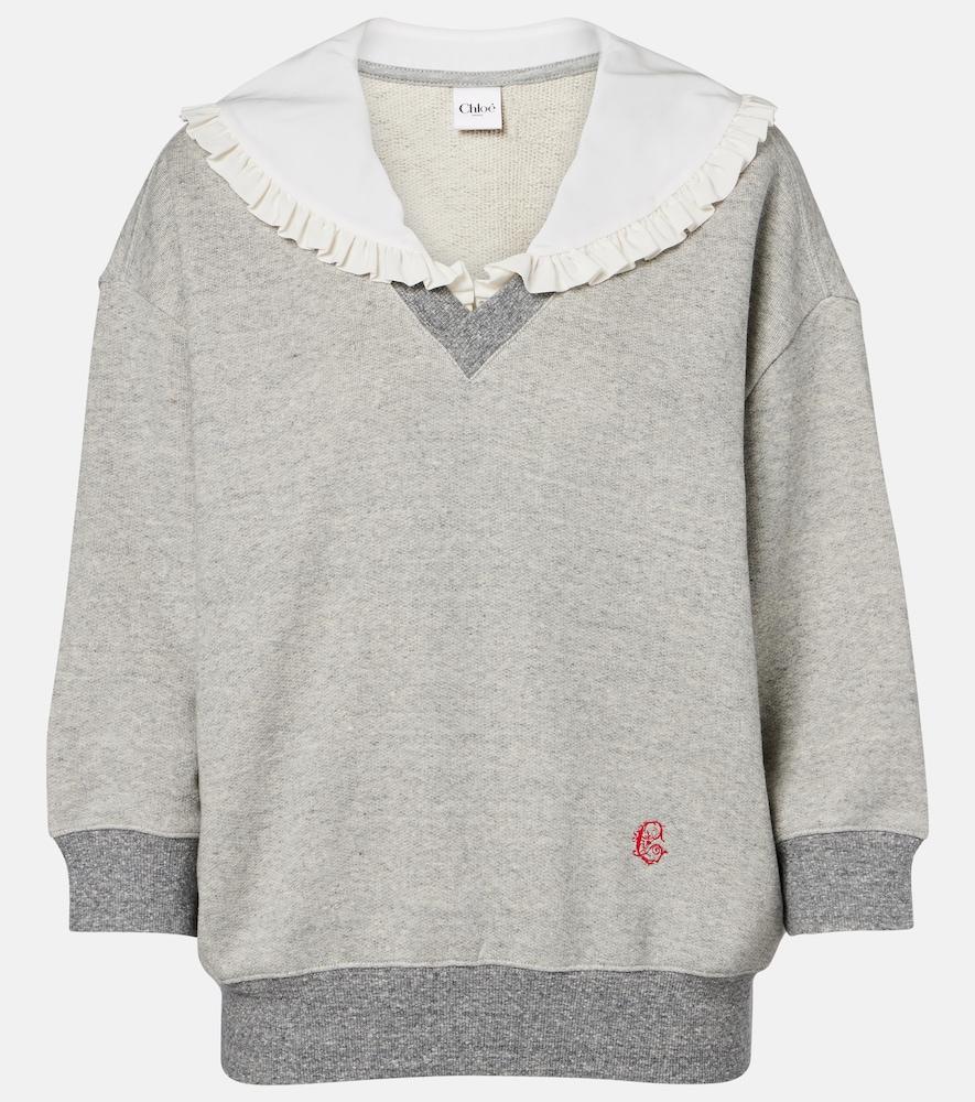chloé cotton-blend french terry sweatshirt
