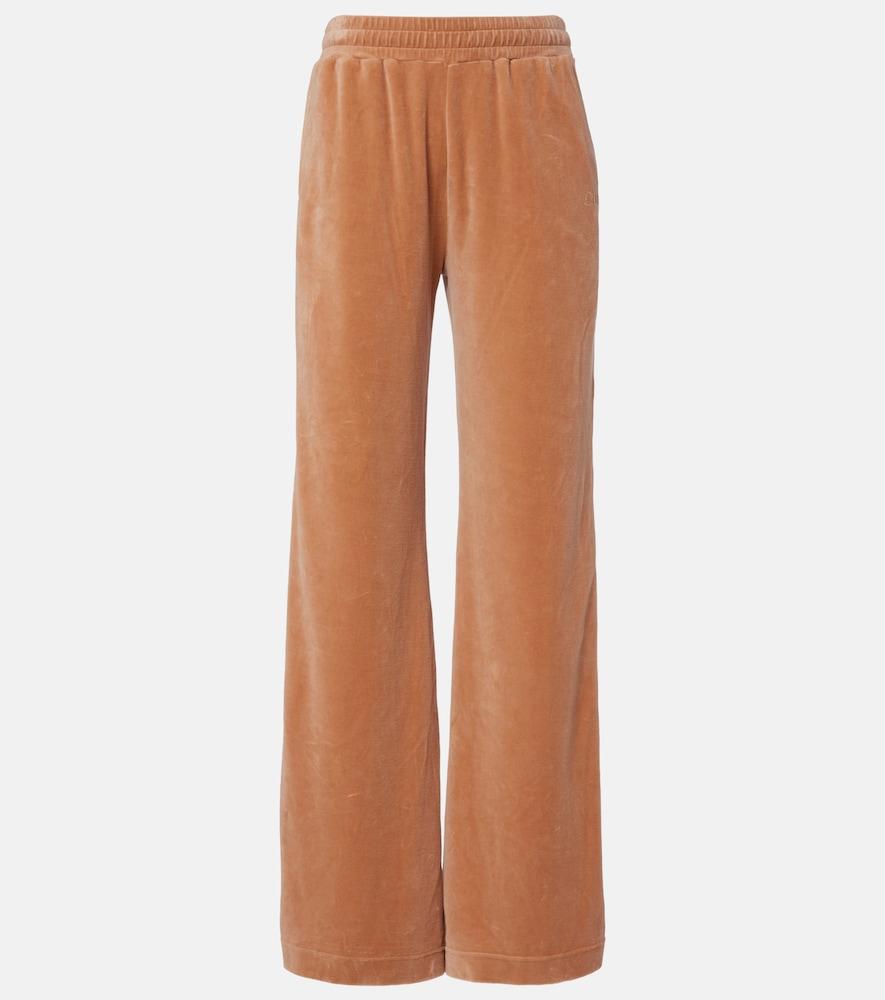chloé cotton-blend velour sweatpants