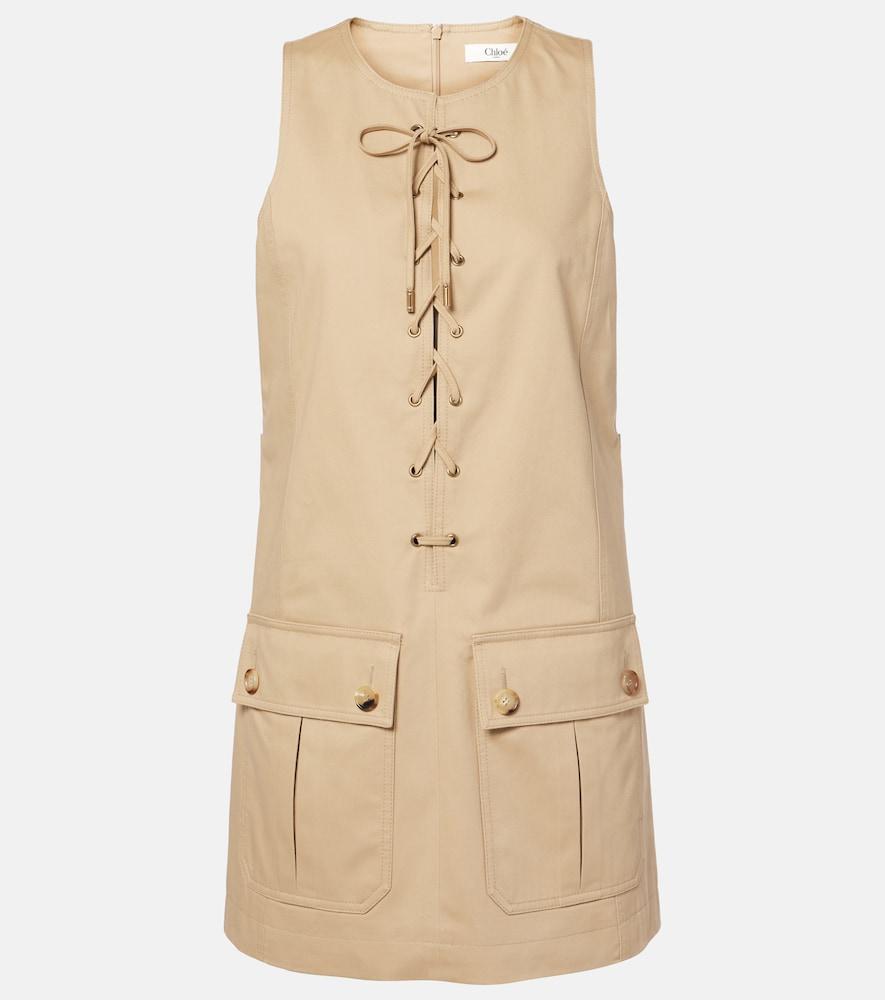 chloé cotton satin minidress
