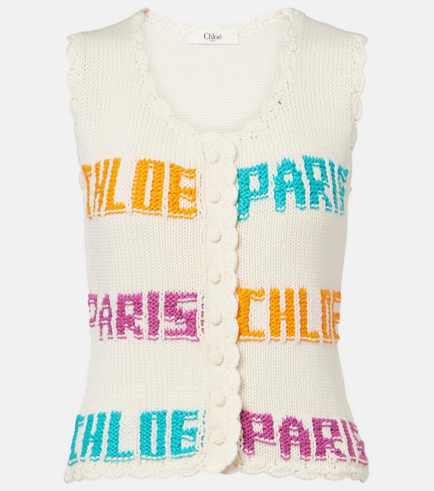 chloé crocheted cotton top