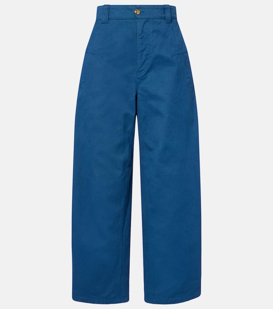 chloé cropped barrel-leg pants