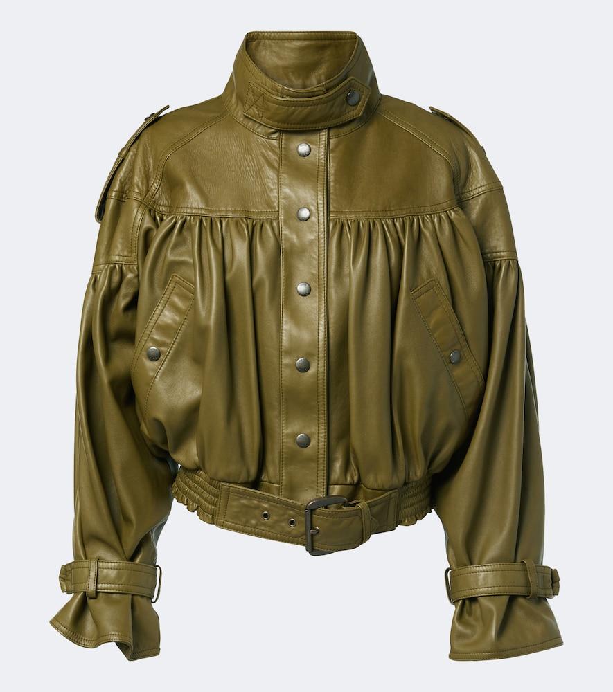 chloé cropped leather jacket