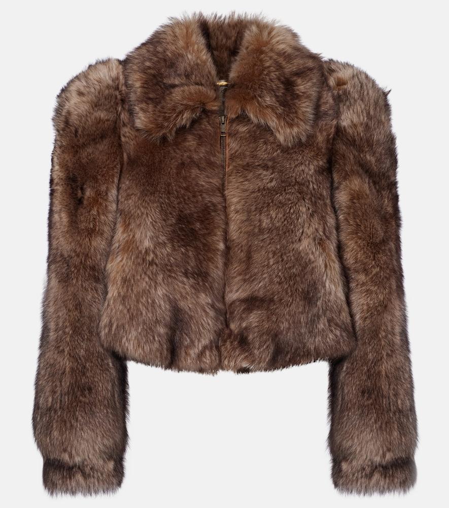 chloé cropped shearling jacket