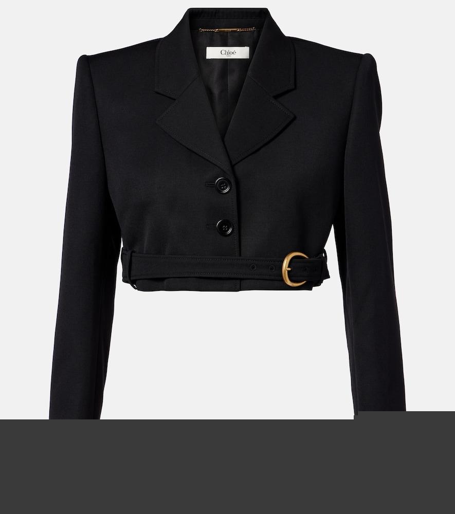 chloé cropped virgin wool blazer