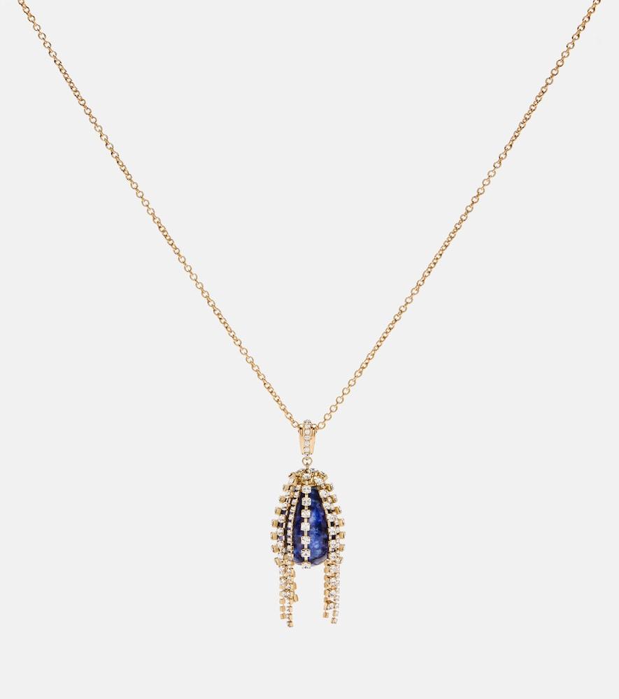 chloé crystal-embellished pendant necklace