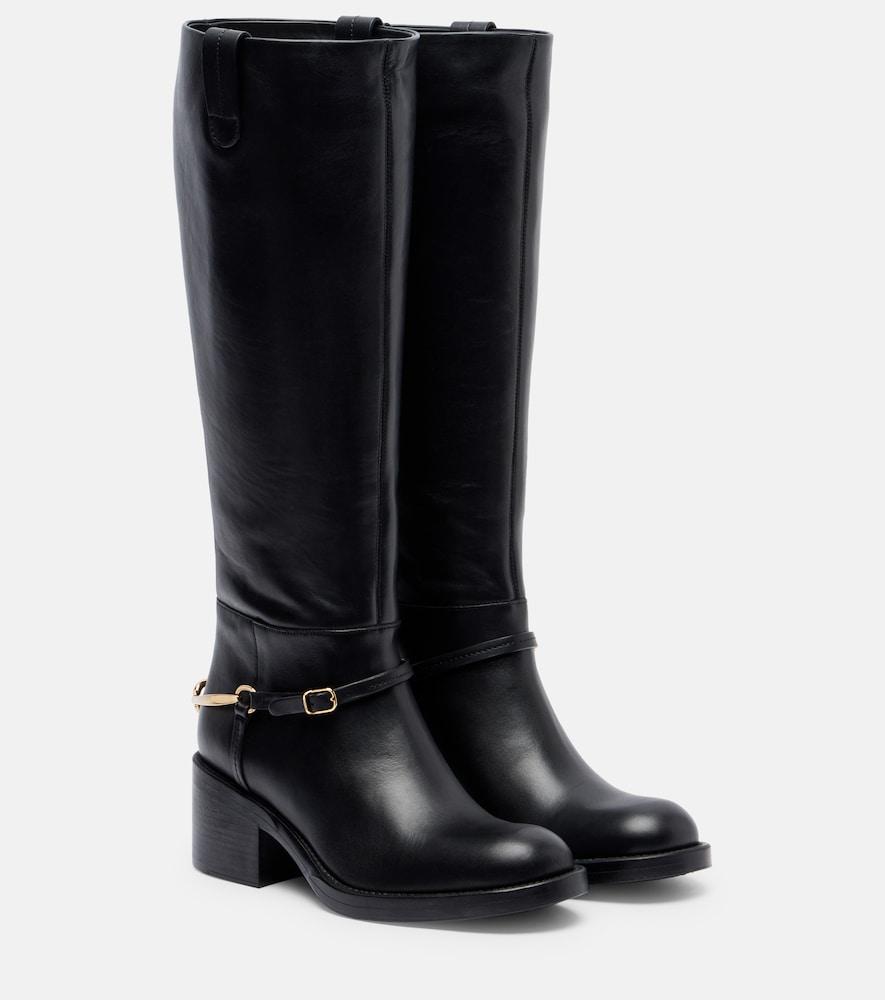 chloé dakota leather knee-high boots