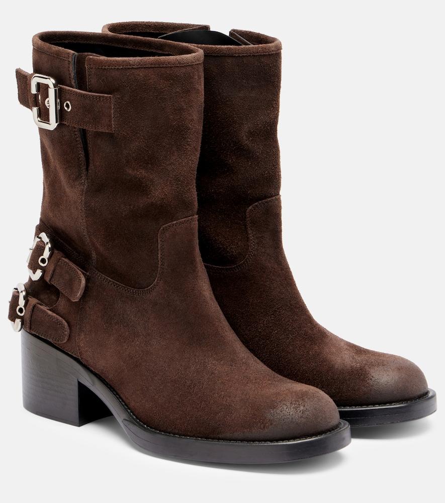 chloé dakota suede biker boots