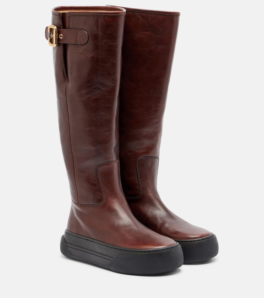 chloé delia leather knee-high boots