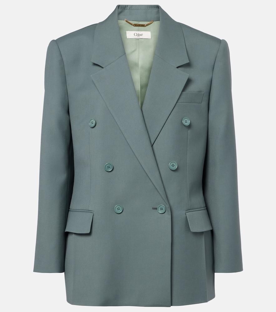 chloé double-breasted wool blazer