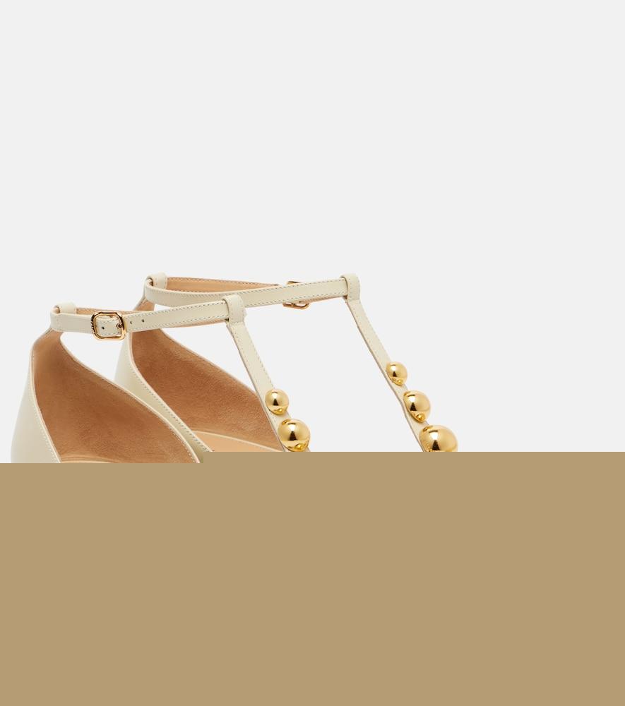 chloé embellished leather flats