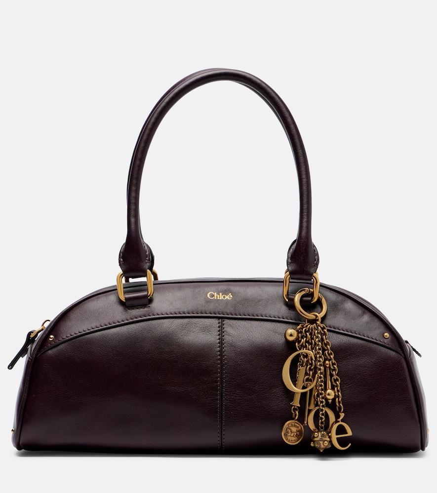 chloé embellished leather top-handle bag