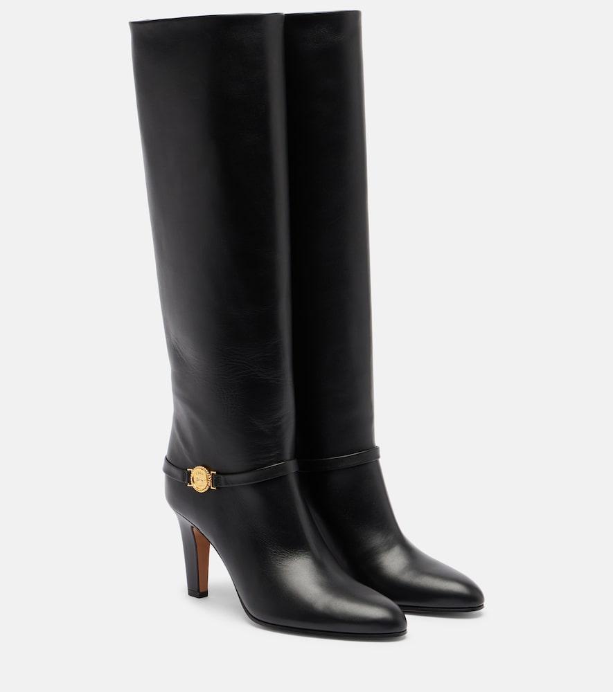 chloé eve 85 leather knee-high boots