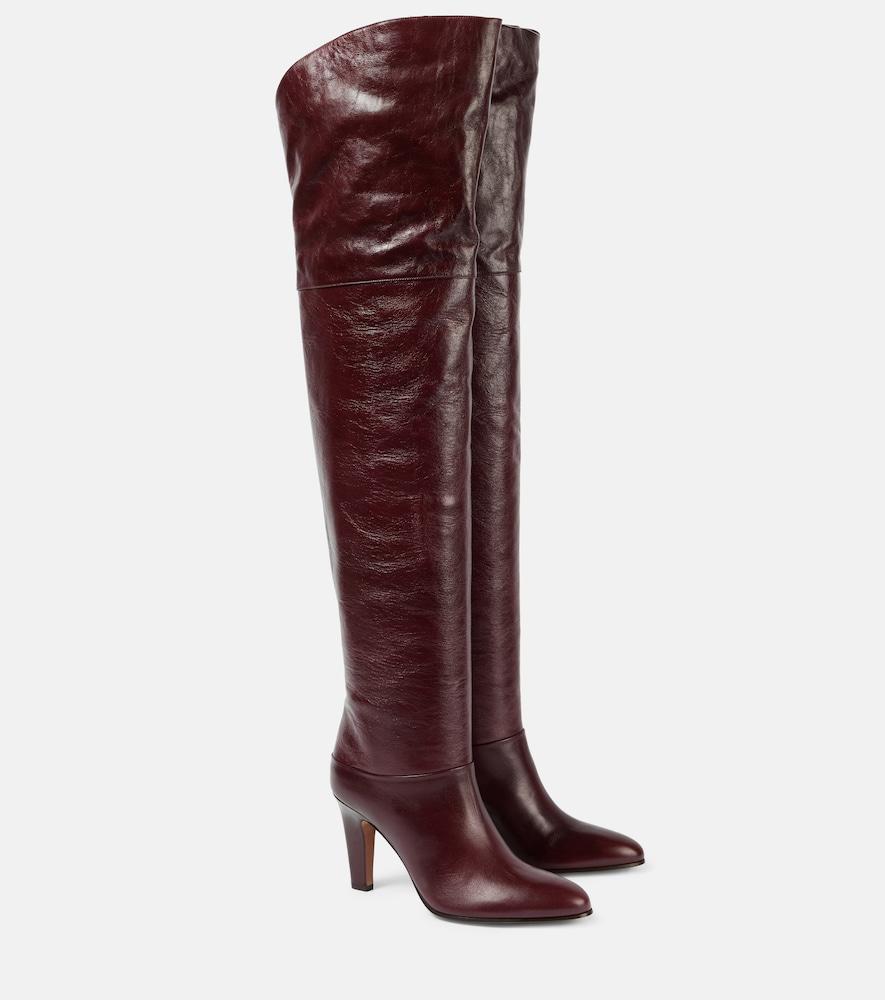 chloé eve 85 leather over-the-knee boots